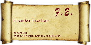 Franke Eszter névjegykártya