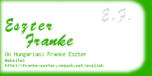 eszter franke business card
